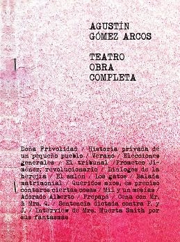 Teatro : Obra completa | 9788419047472 | Gómez Arcos, Agustín | Librería Castillón - Comprar libros online Aragón, Barbastro