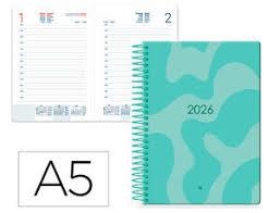 AGENDA ESPIRAL LIDERPAPEL SYROS A5  - 4 COLORES SURTIDOS | 8423473125681 | Librería Castillón - Comprar libros online Aragón, Barbastro