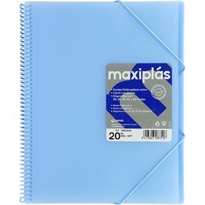 CARPETA FUNDAS MAXIPLAS A4 20 BOLSAS TRANS AZUL SF | 8413623087518 | Librería Castillón - Comprar libros online Aragón, Barbastro
