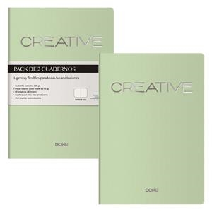LOTE 2 CUADERNOS A5 COSIDO CREATIVE VERDE | 8421938110586 | Librería Castillón - Comprar libros online Aragón, Barbastro