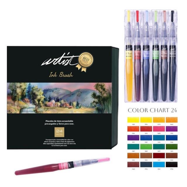 ESTUCHE 12 ROTULADORES PINCEL ARTIST INK ACUARELABLES | 8431234197938 | Librería Castillón - Comprar libros online Aragón, Barbastro
