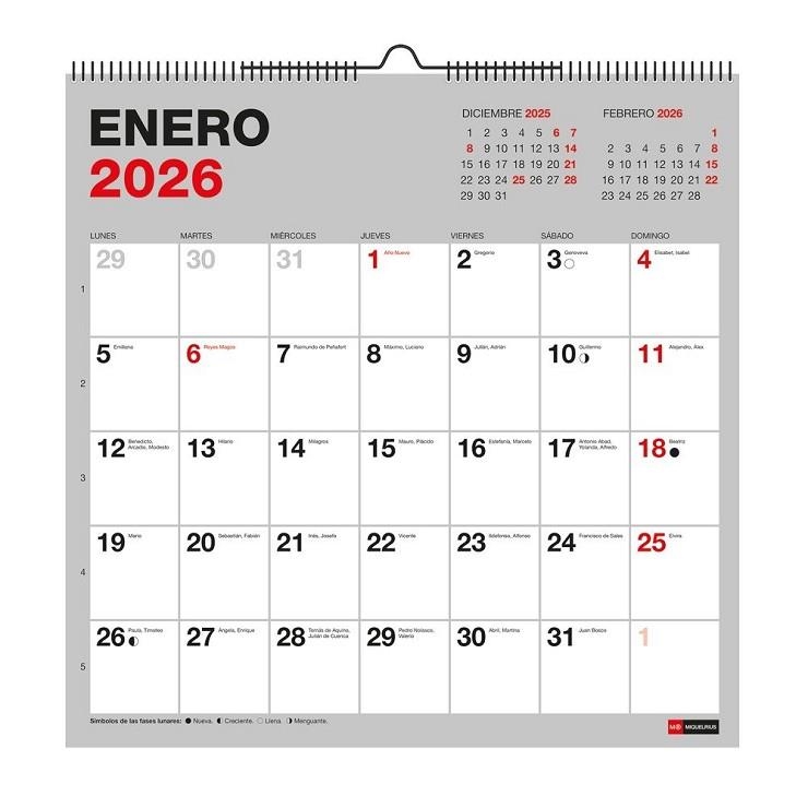 CALENDARIO MIQUELRIUS 2026 30x30 P/ESCRIBIR BASIC | 8422593282878 | Librería Castillón - Comprar libros online Aragón, Barbastro