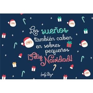 SOBRE DINERO 110X160MM AZUL LOS SUEÑOS TAMBIEN CABEN EN SOBRES PEQUEÑOS | 8435458187874 | LOVELY STORY | Librería Castillón - Comprar libros online Aragón, Barbastro