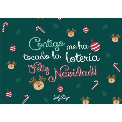 SOBRE DINERO 110X160MM VERDE CONTIGO ME HA TOCADO LA LOTERÍA | 8435458187881 | LOVELY STORY | Librería Castillón - Comprar libros online Aragón, Barbastro
