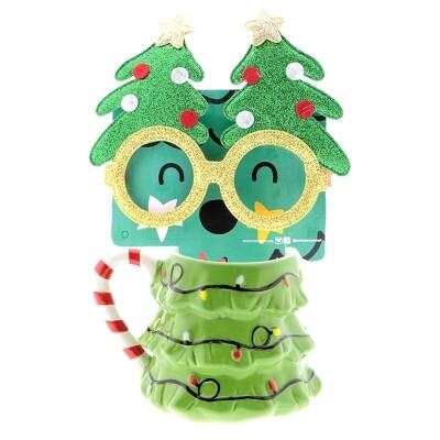 TAZA CON FORMA ÁRBOL NAVIDAD 350ML + GAFAS NAVIDAD ÁRBOL | 8435458185047 | LOVELY STORY | Librería Castillón - Comprar libros online Aragón, Barbastro
