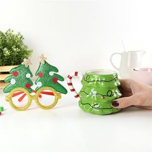 TAZA CON FORMA ÁRBOL NAVIDAD 350ML + GAFAS NAVIDAD ÁRBOL | 8435458185047 | LOVELY STORY | Librería Castillón - Comprar libros online Aragón, Barbastro