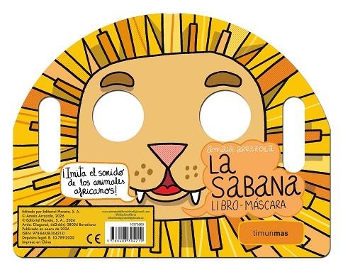 La sabana. Libro-máscara | 9788408304210 | Arrazola, Amaia | Librería Castillón - Comprar libros online Aragón, Barbastro