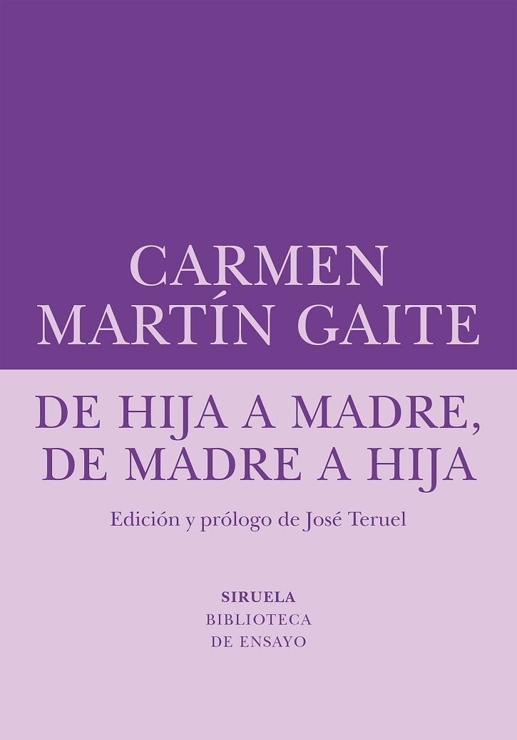 De hija a madre, de madre a hija | 9788410415270 | Martín Gaite, Carmen | Librería Castillón - Comprar libros online Aragón, Barbastro