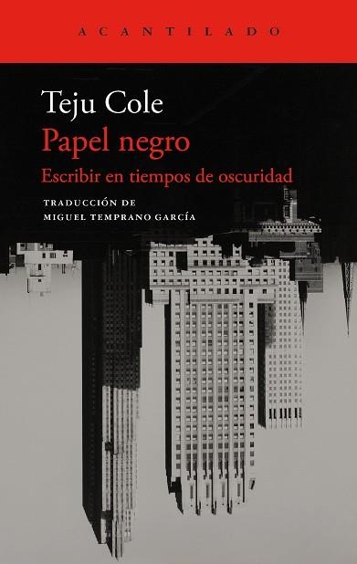 Papel negro | 9788419958570 | Cole, Teju | Librería Castillón - Comprar libros online Aragón, Barbastro