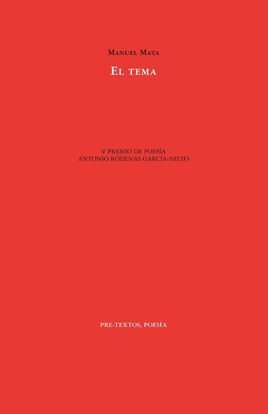 El tema | 9788410309616 | Mata Piñeiro, Manuel | Librería Castillón - Comprar libros online Aragón, Barbastro