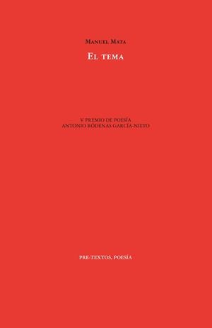 El tema | 9788410309616 | Mata Piñeiro, Manuel | Librería Castillón - Comprar libros online Aragón, Barbastro