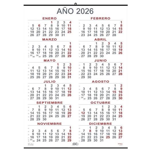 CALENDARIO ANUAL 2026 69X50CM | 8423647158637 | Librería Castillón - Comprar libros online Aragón, Barbastro