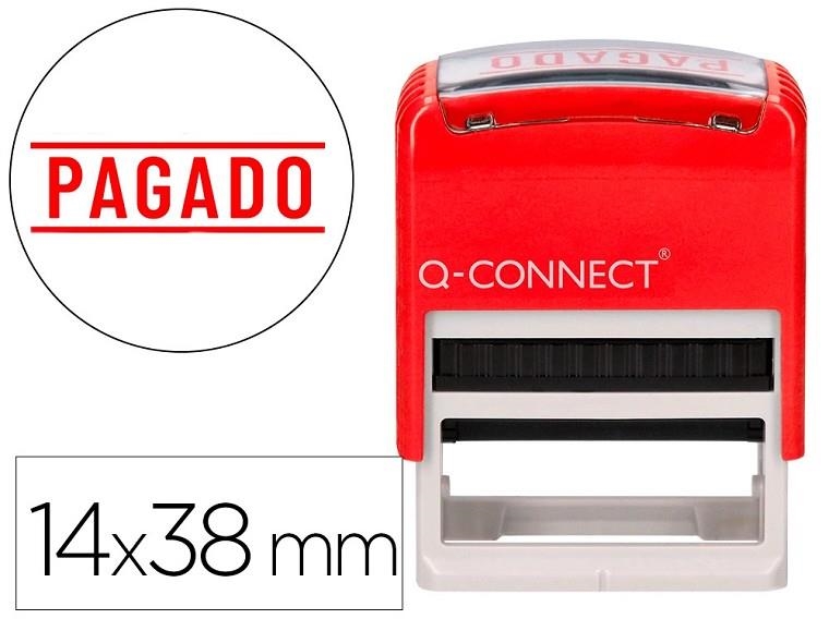SELLO ENTINTADO AUTOMATICO Q-CONNECT PAGADO ALMOHADILLA | 5705831036741 | Librería Castillón - Comprar libros online Aragón, Barbastro