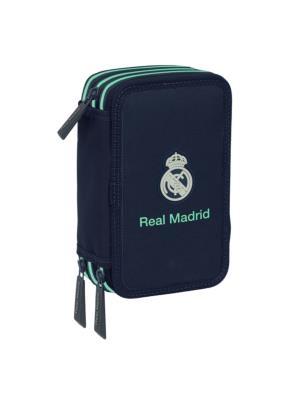 PLUMIER TRIPLE REAL MADRID 2ª EQUIPACIÓN | 8412688607969 | Librería Castillón - Comprar libros online Aragón, Barbastro