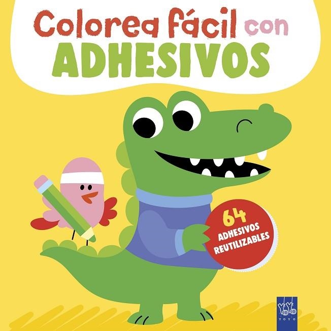 Colorea fácil con adhesivos. Cocodrilo | 9788408312116 | Yoyo | Librería Castillón - Comprar libros online Aragón, Barbastro