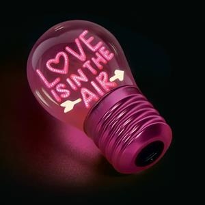 LEGAMI LÁMPARA DE MESA FORMA BOMBILLA LOVE IS IN THE AIR SAN VALENTÍN | 8052694111670 | SAN VALENTÍN | Librería Castillón - Comprar libros online Aragón, Barbastro