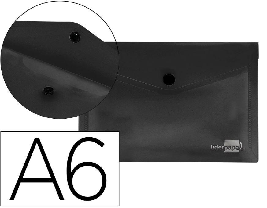 DOSSIER SOBRE VELCRO A6 160 x 120 MM NEGRO OPACO | 8423473112902 | Librería Castillón - Comprar libros online Aragón, Barbastro