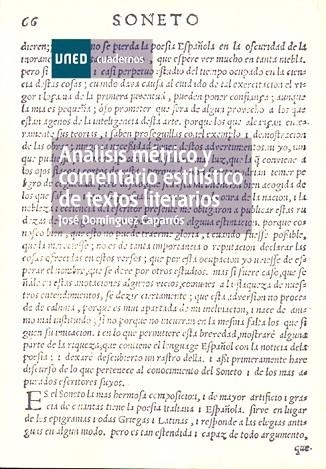 Análisis métrico y comentario estilístico de textos literarios | 9788436245677 | Domínguez Caparrós, José | Librería Castillón - Comprar libros online Aragón, Barbastro