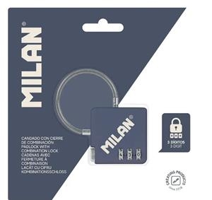 CANDADO CON CIERRE DE COMBINACIÓN MILAN 1918 AZUL | 8411574116028 | Librería Castillón - Comprar libros online Aragón, Barbastro