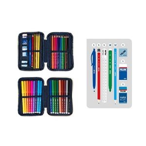 PLUMIER 2 PISOS CON CONTENIDO MILAN SUNSET NEGRO | 8411574116967 | Librería Castillón - Comprar libros online Aragón, Barbastro