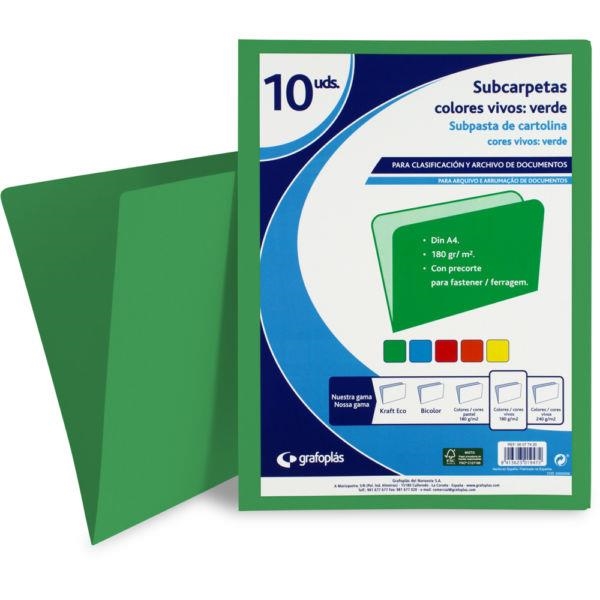 SUBCARPETA A4 240GR VERDE NAVIDAD | 9999900016147 | Librería Castillón - Comprar libros online Aragón, Barbastro