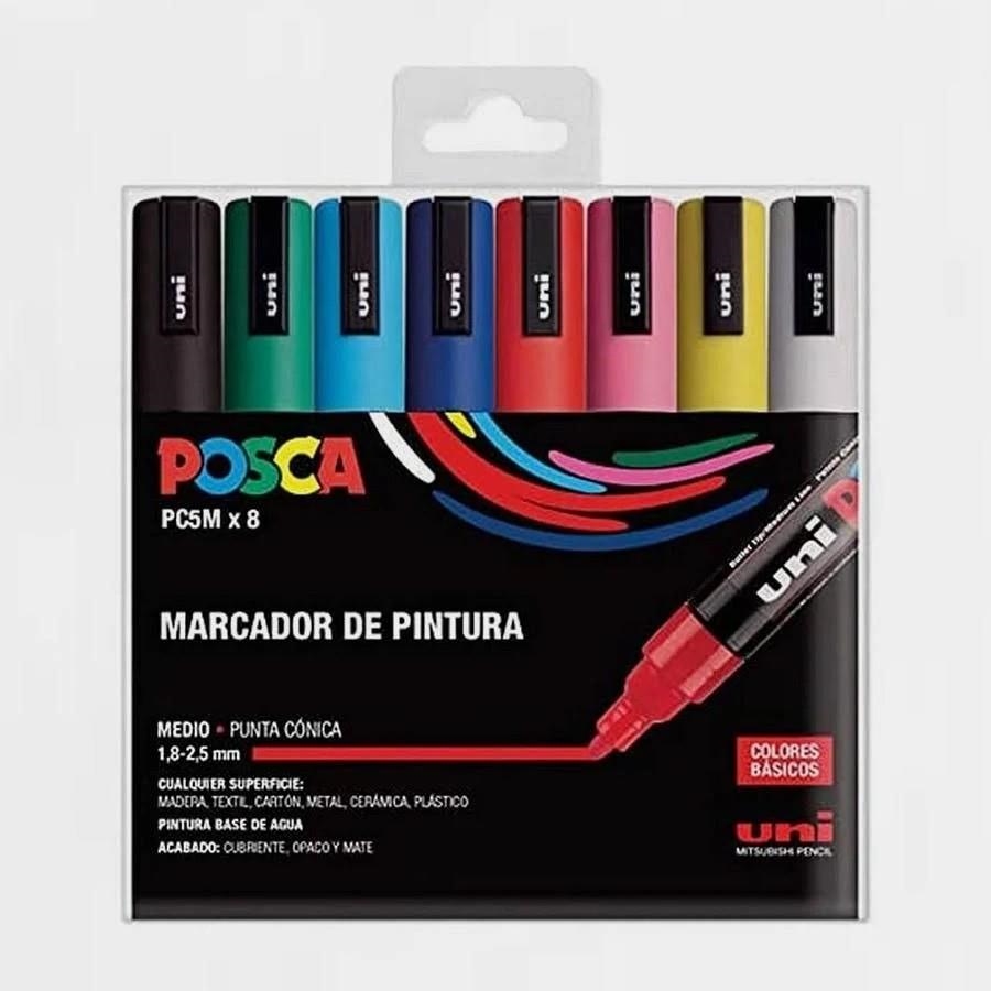 POSCA PC-5M 8P SET BASIC COLOR | 3701614901253 | Librería Castillón - Comprar libros online Aragón, Barbastro