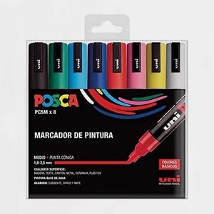 POSCA PC-5M 8P SET BASIC COLOR | 3701614901253 | Librería Castillón - Comprar libros online Aragón, Barbastro