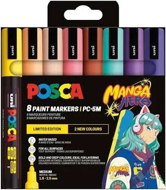 POSCA PC-5M 8P SET MANGA HERO | 3701614902083 | Librería Castillón - Comprar libros online Aragón, Barbastro