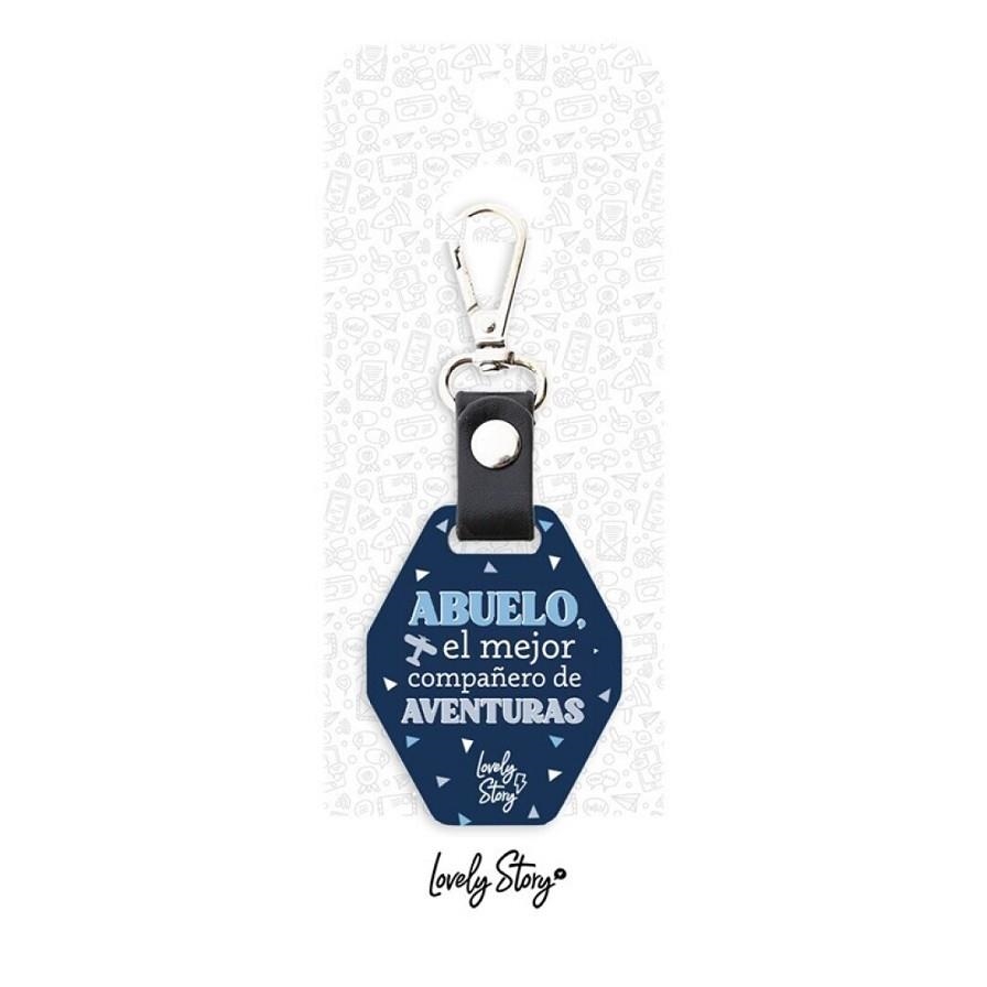 LLAVERO AZUL OSCURO ABUELO EL MEJOR COMPAÑERO DE AVENTURAS | 8435458202324 | Librería Castillón - Comprar libros online Aragón, Barbastro