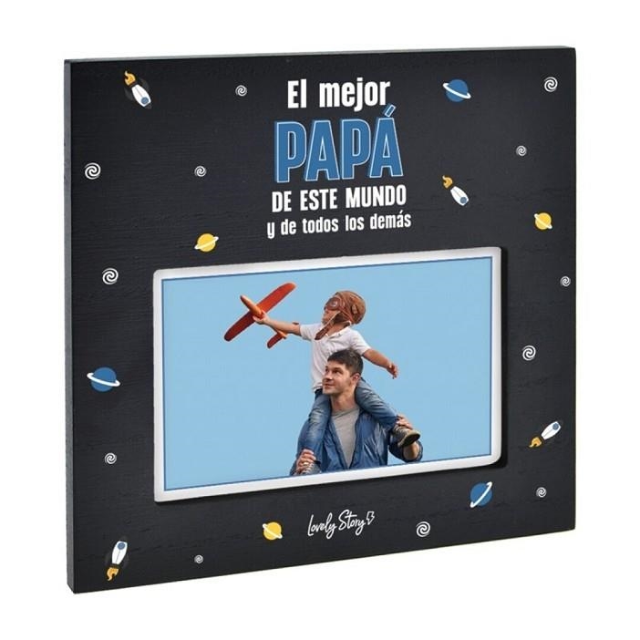 MARCO FOTOS AZUL OSCURO EL MEJOR PAPA EL MUNDO | 8435458196029 | Librería Castillón - Comprar libros online Aragón, Barbastro