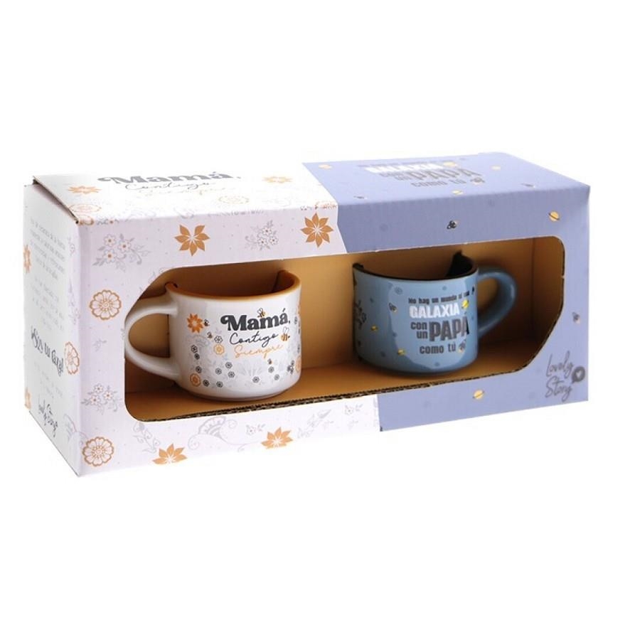 SER 2 TAZAS MINIS 50 ML MAMÁ CONTIGO SIEMPRE + PAPÁ GALAXIA | 8435458191360 | Librería Castillón - Comprar libros online Aragón, Barbastro
