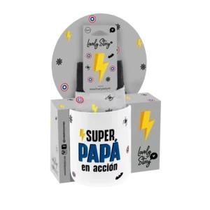 PACK TAZA Y CALCETINES TAZA SUPER PAPÁ EN ACCIÓN + CALCETINES SUPERHERO | 8435458199327 | Librería Castillón - Comprar libros online Aragón, Barbastro