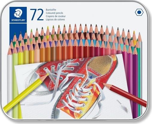 LÁPICES STAEDTLER COLOR CAJA METÁLICA 72 UNIDADES | 4007817048313 | Librería Castillón - Comprar libros online Aragón, Barbastro