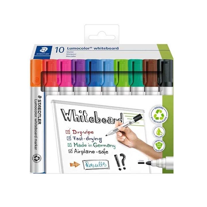 ROTULADOR PIZARRA BLANCA STAEDTLER LUMOCOLOR 351 C10 | 4007817153383 | Librería Castillón - Comprar libros online Aragón, Barbastro