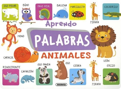 Aprendo palabras. Animales | 9788410843141 | Susaeta Ediciones | Librería Castillón - Comprar libros online Aragón, Barbastro