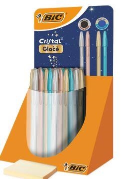 BIC CRISTAL GLACE TINTA AZUL / NEGRA 1 mm- 4 COLORES SURTIDOS PASTE | 3086124134804 | Librería Castillón - Comprar libros online Aragón, Barbastro