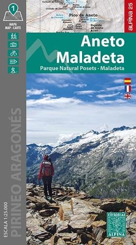MAPA ALPINA ANETO MALADETA | 9788470112096 | EQUIPO TECNICO EDITORIAL ALPINA | Librería Castillón - Comprar libros online Aragón, Barbastro