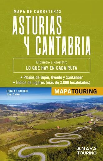 Mapa de carreteras Asturias y Cantabria 1:340.000 | 9788491588597 | Anaya Touring | Librería Castillón - Comprar libros online Aragón, Barbastro