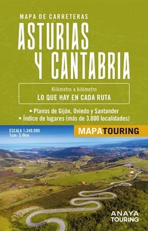 Mapa de carreteras Asturias y Cantabria 1:340.000 | 9788491588597 | Anaya Touring | Librería Castillón - Comprar libros online Aragón, Barbastro