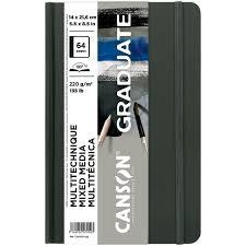 CUADERNO CANSON GRADUATE MULTITECNICA 220GR 14X21.6CM TAPA DURA GRIS OSCURO | 3148950079503 | Librería Castillón - Comprar libros online Aragón, Barbastro