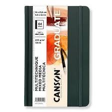 CUADERNO CANSON GRADUATE MULTITECNICA 220GR 14X21.6CM TAPA DURA GRIS OSCURO | 3148950079558 | Librería Castillón - Comprar libros online Aragón, Barbastro