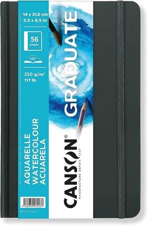 CUADERNO CANSON GRADUATE ACUARELA 250GR 14X21.6CM TAPA DURA NEGRA | 3148950079237 | Librería Castillón - Comprar libros online Aragón, Barbastro