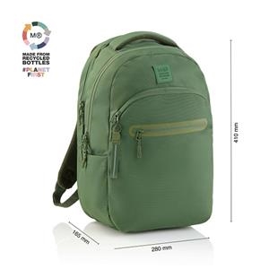 MOCHILA TRIPLE OSLO RECICLADA RAW VERDE | 8422593198667 | Librería Castillón - Comprar libros online Aragón, Barbastro