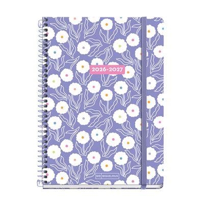 AGENDA ESCOLAR 2026/27 MIQUELRIUS  Purple Bloom A5 1 DÍA PÁGINA | 8422593211519 | Librería Castillón - Comprar libros online Aragón, Barbastro