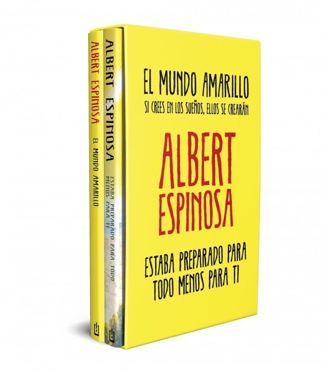 Estuche Albert Espinosa (contiene El mundo amarillo y Estaba preparado para todo menos para ti | 9788466392709 | Espinosa, Albert | Librería Castillón - Comprar libros online Aragón, Barbastro