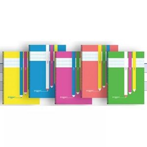 CUADERNO ERIGGAN ESPIRAL FOLIO 80 HOJAS 90 GR CUADRÍCULA 4 MM TAPA PLÁSTICO VARIOS COLORES (Licencia Lamela) | 8436609565428 | Librería Castillón - Comprar libros online Aragón, Barbastro