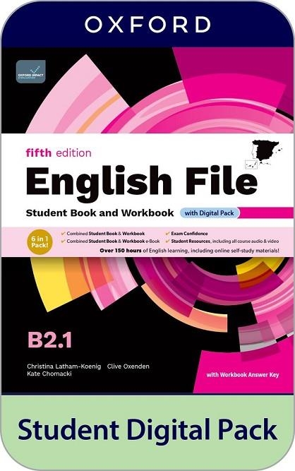 English File 5th Edition B2.1. Student's Book and Workbook and digital with Key | 9780194143097 | Latham-Koenig, Christina/Oxenden, Clive/Chomacki, Kate | Librería Castillón - Comprar libros online Aragón, Barbastro