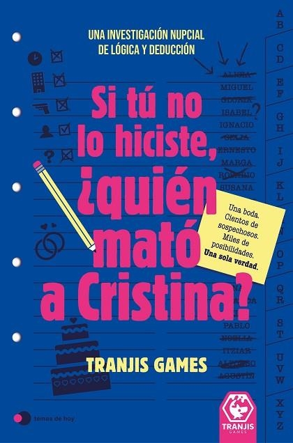 Si tú no lo hiciste, ¿quién mató a Cristina? | 9791388279249 | Tranjis Games | Librería Castillón - Comprar libros online Aragón, Barbastro