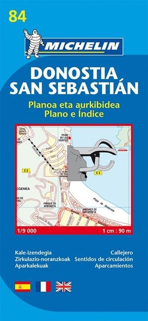 SAN SEBASTIAN - PLANO MICHELIN 84 | 9782067127968 | MICHELIN | Librería Castillón - Comprar libros online Aragón, Barbastro