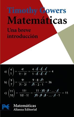 MATEMATICAS : UNA BREVE INTRODUCCION - LB | 9788420662435 | GOWERS, THIMOTY | Librería Castillón - Comprar libros online Aragón, Barbastro